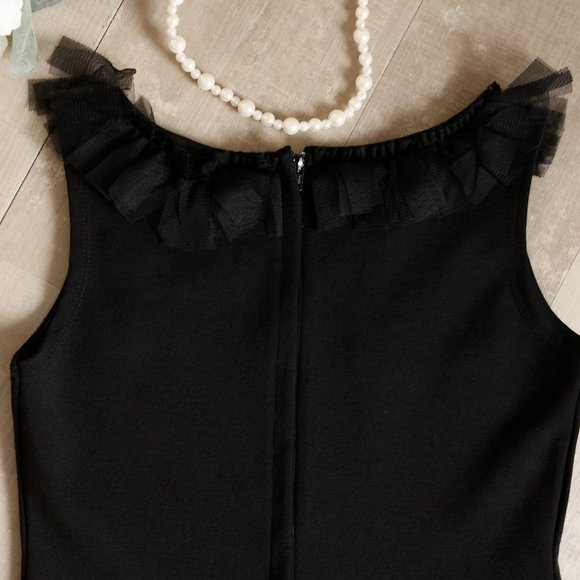 Little Black Dress Sleeveless Faux Jewels Party Recital Special Occasion NWT - Picture 4 of 12